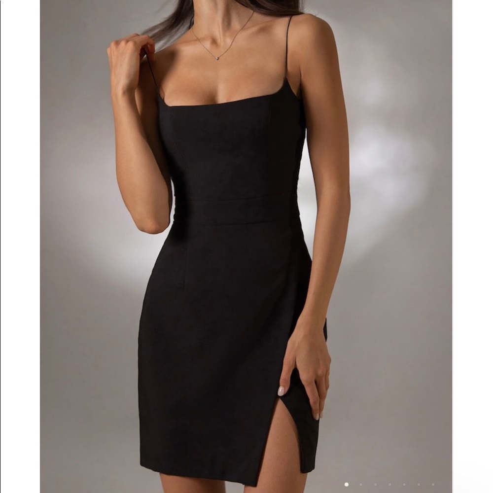 NWT Lichi Thin Strap Front Slit Mini Dress